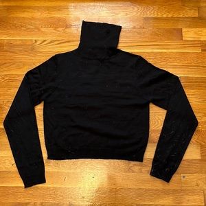 Black cropped turtleneck long sleeve Nasty Gal size medium